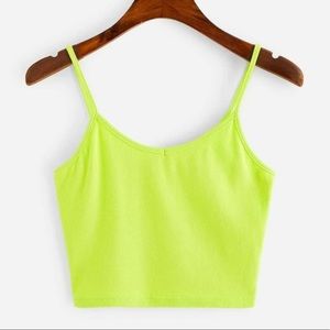 Neon Green Cropped Tank